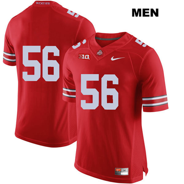 Ohio State Buckeyes Men's Aaron Cox #56 Red Authentic Nike No Name College NCAA Stitched Football Jersey RJ19G23FG